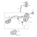 Подлинная Транзит V348 передней двери тяга замка YC15 V22152 АА